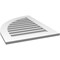 Ekena Millwork Quarter Round Top Left Surface Mount PVC Gable Vent w/ 3-1/2"W x 1"P Standard Frame, 24"W x 32"H GVPQL24X3201SF - alternate 4